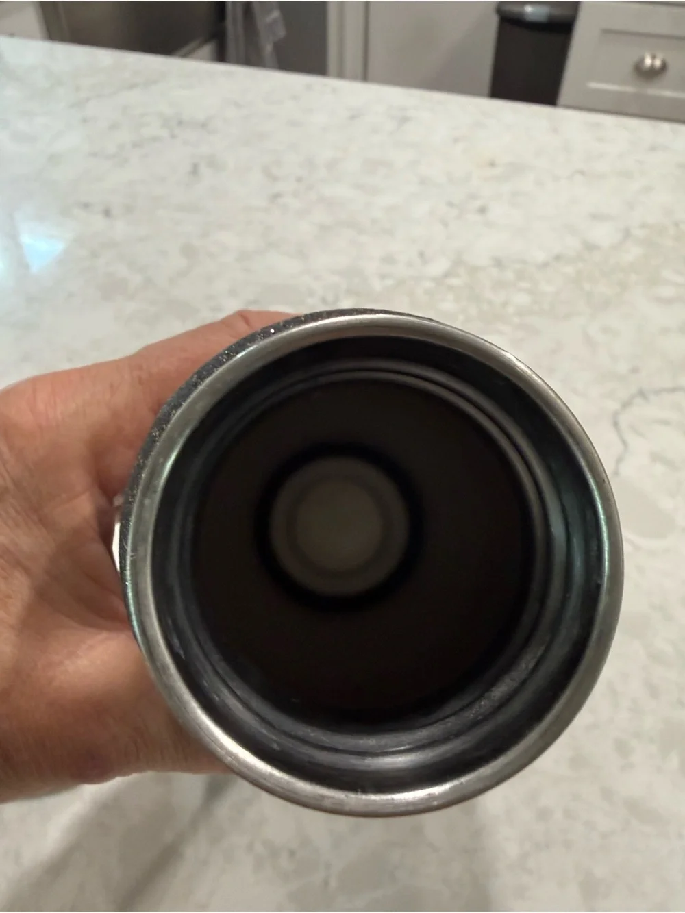 Insulated Black MetalTextured Bottle with Carry Handle 20 oz.